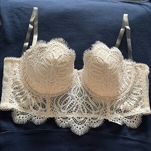 Victoria Secret White Lace Bra Top